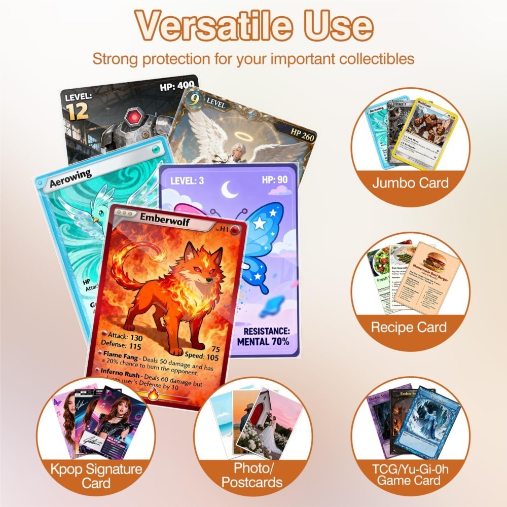 50-250pcs Transparent Jumbo Ca - Collector Card Sleeve review and price