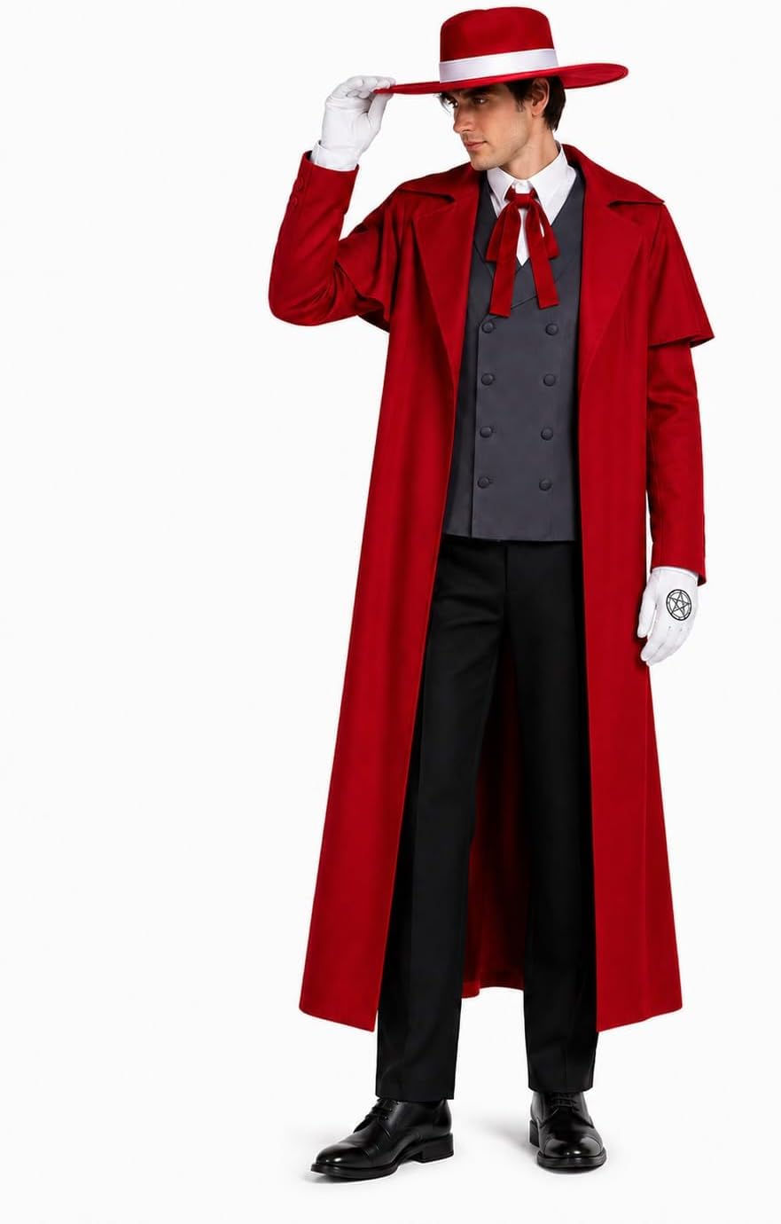 Anime Alucard Cosplay Costume  - Anime Merchandise Men review and price