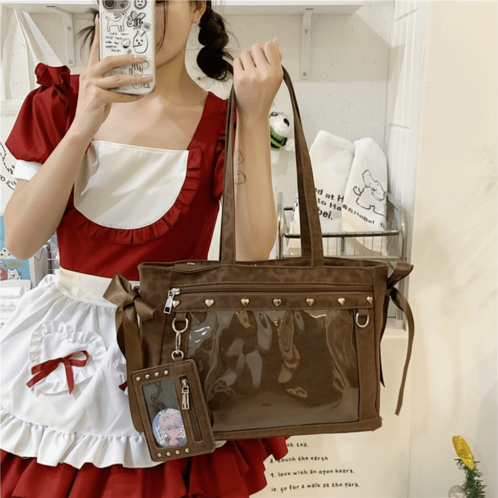 Harajuku Bow Rivet Itabag Y2K  - Anime Merchandise Women review and price